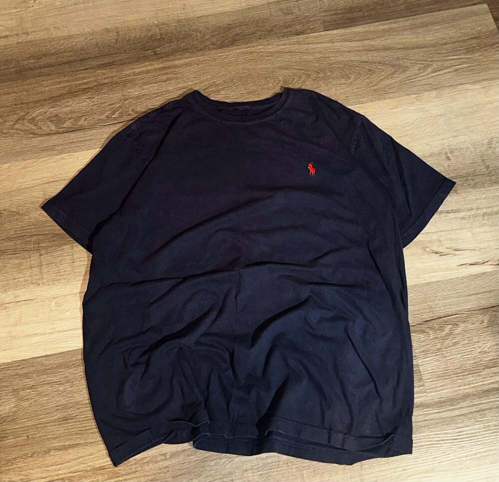 Polo Ralph Lauren Navy Blue Crewneck T-Shirt with Red Pony Logo